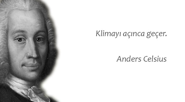 1. Kendisi ısı derecelendirme sistemi ile tanınan Celsius