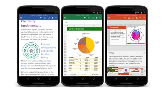 Microsoft Office Şimdi de Android’li Telefonlar İçin Yayında