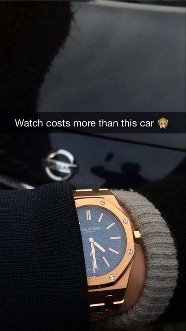 3. ''Saatim bu arabadan daha pahalı.''
