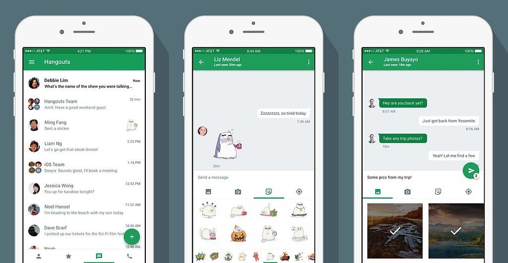 Google’dan Hangouts iOS Uygulamasına Material Design Dokunuşu