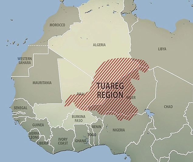 Tuaregler, 1000 yılı aşkın süredir Cezayir, Mali ve Nijerya arasındaki bölgede yaşıyorlar.