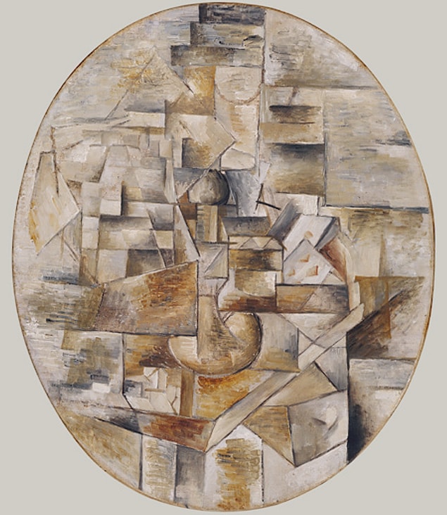 2. Georges Braque - Şamdan ve Bir Masada Kart Oynamak (1910)