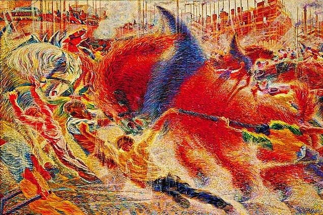 1. Umberto Boccioni - Şehir Ayaklanıyor (1910)