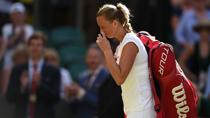 Son Şampiyon Kvitova, Wimbledon'a Veda Etti