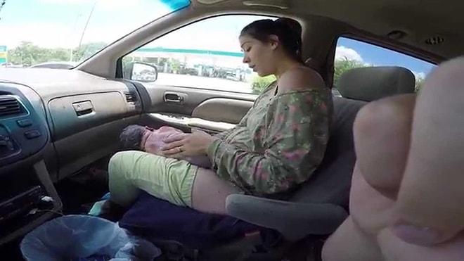 Arabada Doğum Yapmak Zorunda Kalan Kadının Her Anı Kameraya Böyle Yansıdı