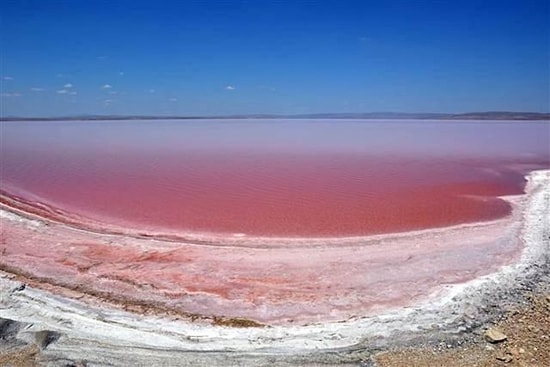Biraz Kızıl Biraz Mavi, Düzenli Olarak Her Sene Değişen Tuz Gölü'nün Asil Rengi