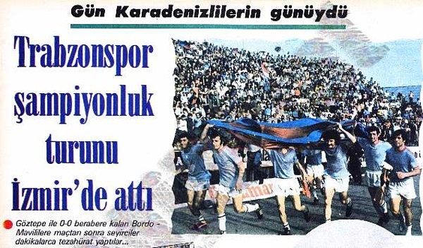4. 1975-1976 sezonunda bir devir kapandı ve futbolda İstanbul egemenliği sona erdi: Trabzonspor şampiyon oldu!
