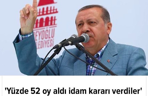Hürriyet'in ‘Yüzde 52 ile Seçilen Cumhurbaşkanı'na İdam’ Haberine Takipsizlik