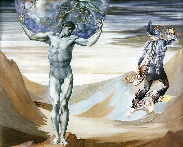 10. Herakles sütunların omzundan kaydığını ve düzeltmek bahanesi ile yükünü bir süre için Atlas'a devretmeye teklif eder.