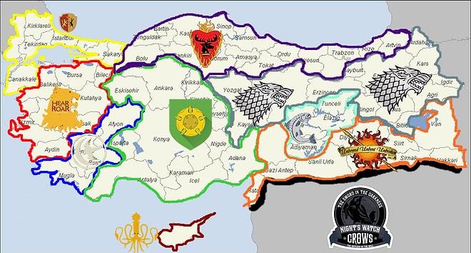 Game of Thrones Haneleri Türkiye'de olsaydı Ne Olurdu?Haritamız Nasıl Değişirdi?