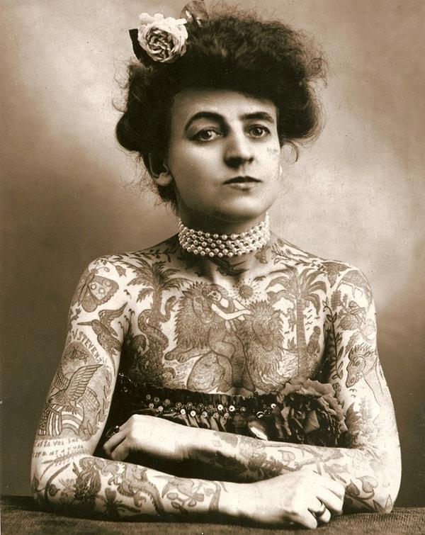 19. Maud Wagner, bilinen ilk kadın dövmeci, 1907