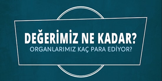 Organlarımız Kaç Lira Ediyor?