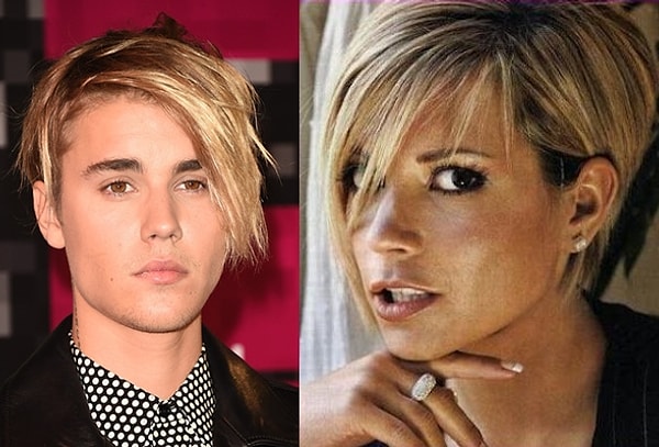 18. Прическа Джастина Бибера сделала его похожим на Викторию Бекхэм