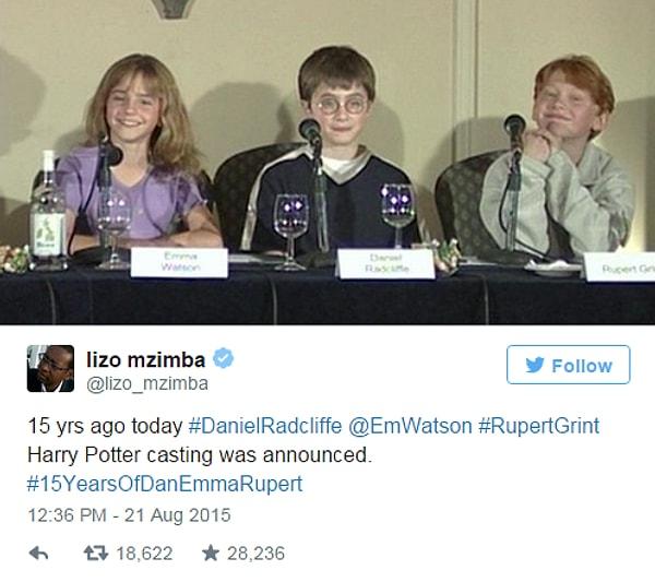Harry Potter filmlerinin oyuncu kadrosunun açıklanmasının ardından 15 yıl geçti: Evet koskoca 15 yıl!
