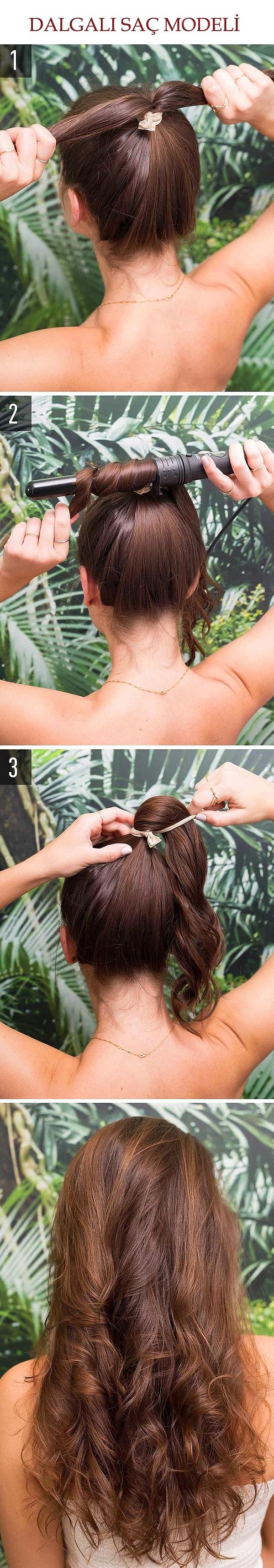 4. Saçlarınıza doğal dalgalar yapmanın en kısa yolu!
