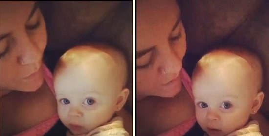 Annesiyle Birlikte 'I Love You' Demeye Çalışan Minnoş Bebek