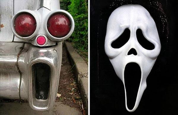 18. Meğersem Çığlık filmindeki maske bu arabanın lambalarından esinlenilmiş...
