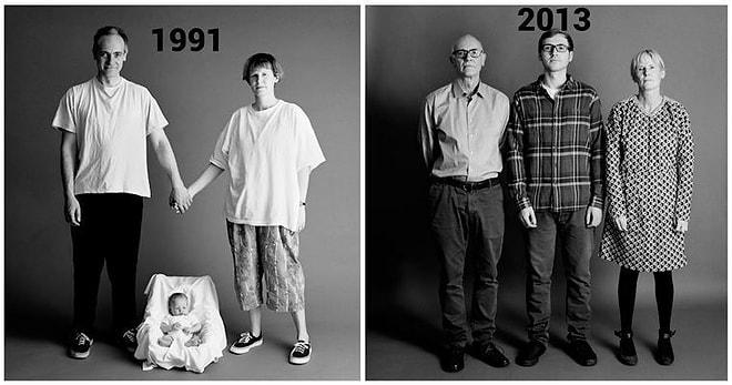 22 Yıl Boyunca Aynı Pozu Verip Fotoğraf Çektiren Ailenin Bu Kareleri Görülmeye Değer!