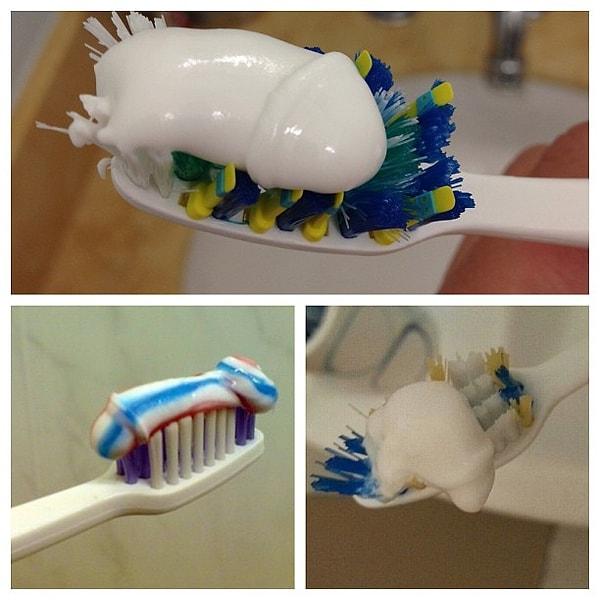 14. Dişlerini fırçalarken bunu denemeyecek olan var mı peki?