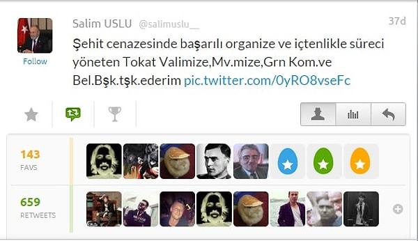 8. AKP milletvekili Salim Uslu'nun ''şehit cenazesi organizasyonu'' tweeti