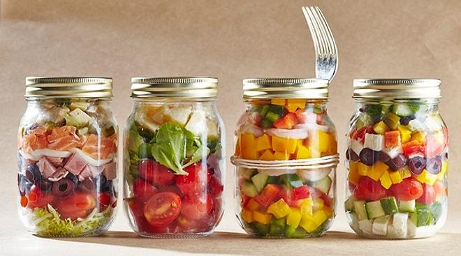 Yoğun İş Temponuzda Size Bomba Etkisi Yaratacak 13 Şipşak Kavanoz Salatası