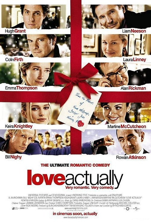 Love Actually filmi de payına düşeni böyle alıyor.