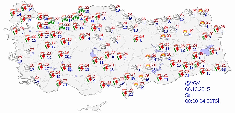 Ülkemiz Balkanlar Üzerinden Gelen Serin ve Yağışlı Havanın Etkisinde