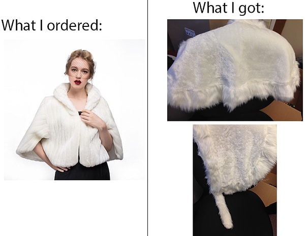 2. Кому-то даже доставили манто из практически необработанного меха!