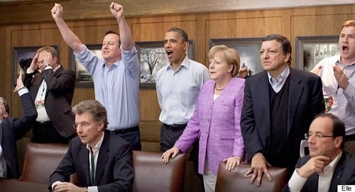 Angela Merkel'in de bulunduğu ortam
