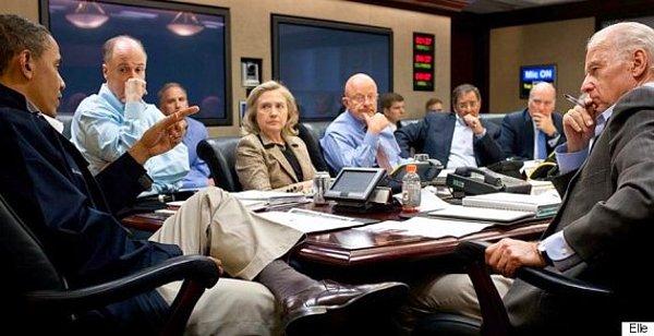Hilary Clinton'ın Obama ve üst düzey yetkililerle yaptığı bu toplantı