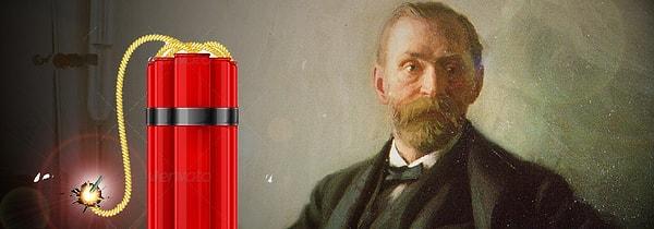 7. Nitrogliserinin pratik kullanımı için yaptığı çalışmaları sonuç veren Alfred, 1864'te dinamit barutunu bulmayı başardı.