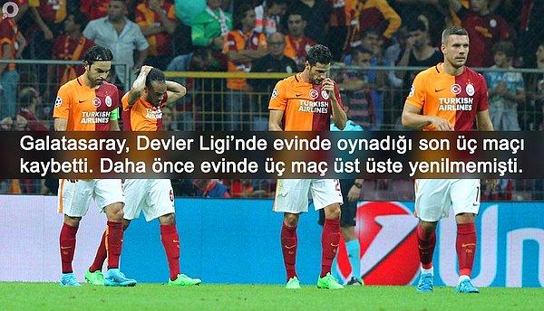 BİLGİ | Galatasaray, Şampiyonlar Ligi’nde evinde oynadığı son üç maçı kaybetti.