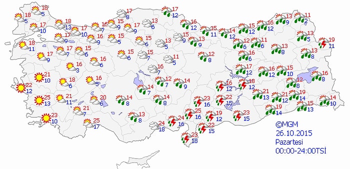 Dikkat! Meteoroloji'den Doğu Bölgelerimize Kuvvetli Yağış Uyarısı