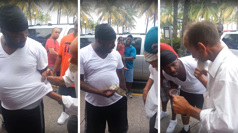 Sokak Ortasında İnanılmaz Sihir Numaraları Yapan Evsiz Adam