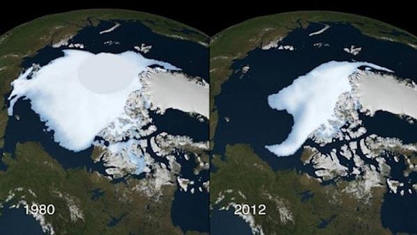 Arktik Buzullar; 1980 - 2012 Arası