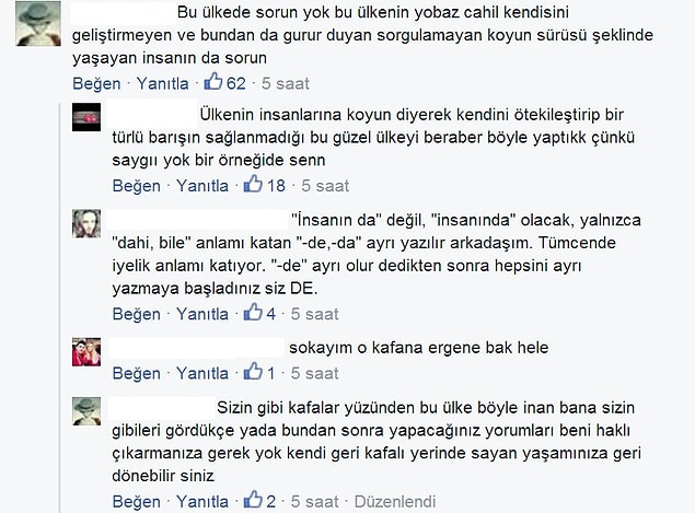 3. Facebook'taki bir siyasi tartışma yorumlarını okumak.