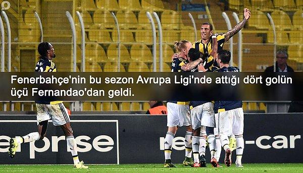 BİLGİ | Fenerbahçe'nin bu sezon Avrupa Ligi'nde attığı 4 golün üçü Fernandao'dan geldi.