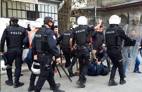 YÖK Protestosunda Gazeteciye Ters Kelepçe