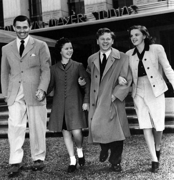 35. Clark Gable, Shirley Temple, Mickey Rooney ve Judy Garland.