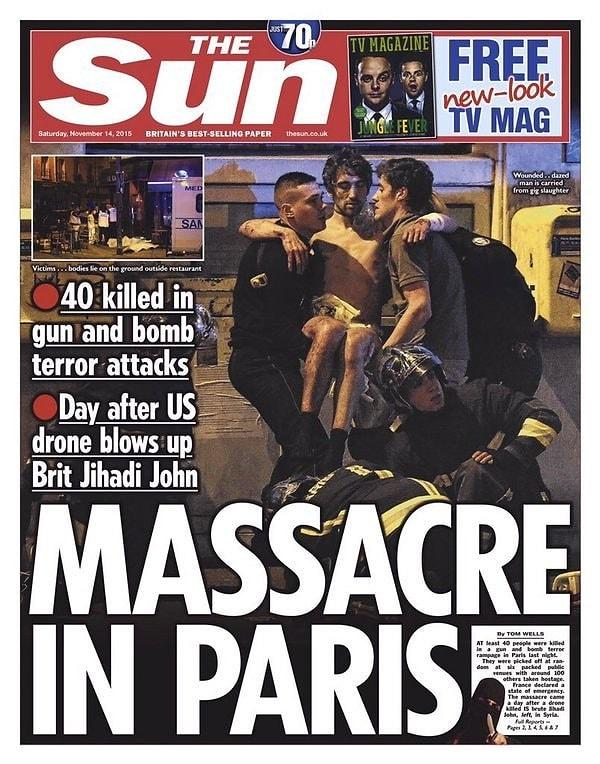 9. The Sun (Birleşik Krallık): Paris'te Katliam
