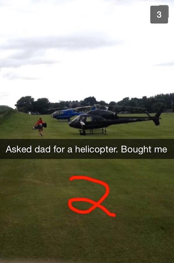 8. ''Babamdan helikopter istedim. O da aldı.''