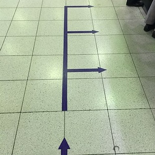 Metro ve bankamatik sıralarının oluştuğu yerlerdeki şemalar.