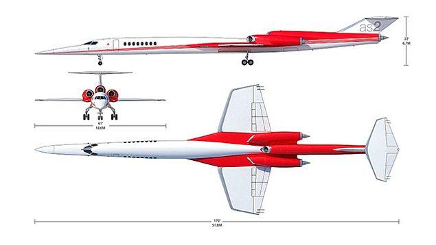 Uçağın kanat uzunluğu 18,6 metre, boyu ise 51,8 metre olacak.