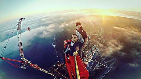 3. Boğaz Köprüsü'ne Gizlice Tırmanıp 350 Metrede Selfie Çektiler!
