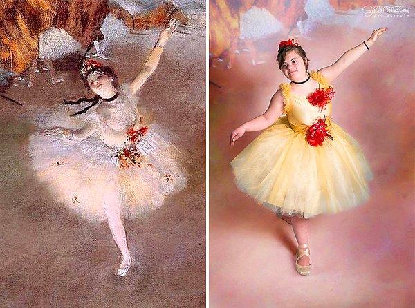 5. Edgar Degas'ın "Prima Ballerina" tablosu ve sağda Irma