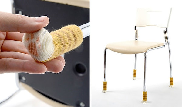 4. Носочки для стола в виде кошачьих лап порадуют глаз и заодно защитят пол от царапин