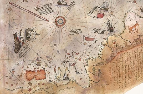 14. Dünyanın ilk haritası ünlü Türk denizci Piri Reis tarafından çizilmiştir.