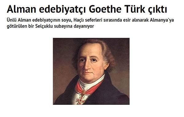 8. Goethe bile Türk
