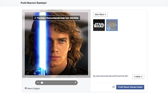 Facebook Profil Fotoğraflarına Star Wars Güncellemesi