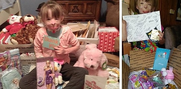 Ей также присылают пакеты с подарками.